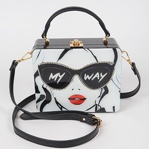 "My Way" Acrylic Shoulder Bag w/top Handle